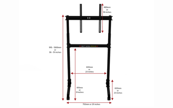 Soporte monitor independiente simulador automovilismo Next Level Racing - Imagen 2